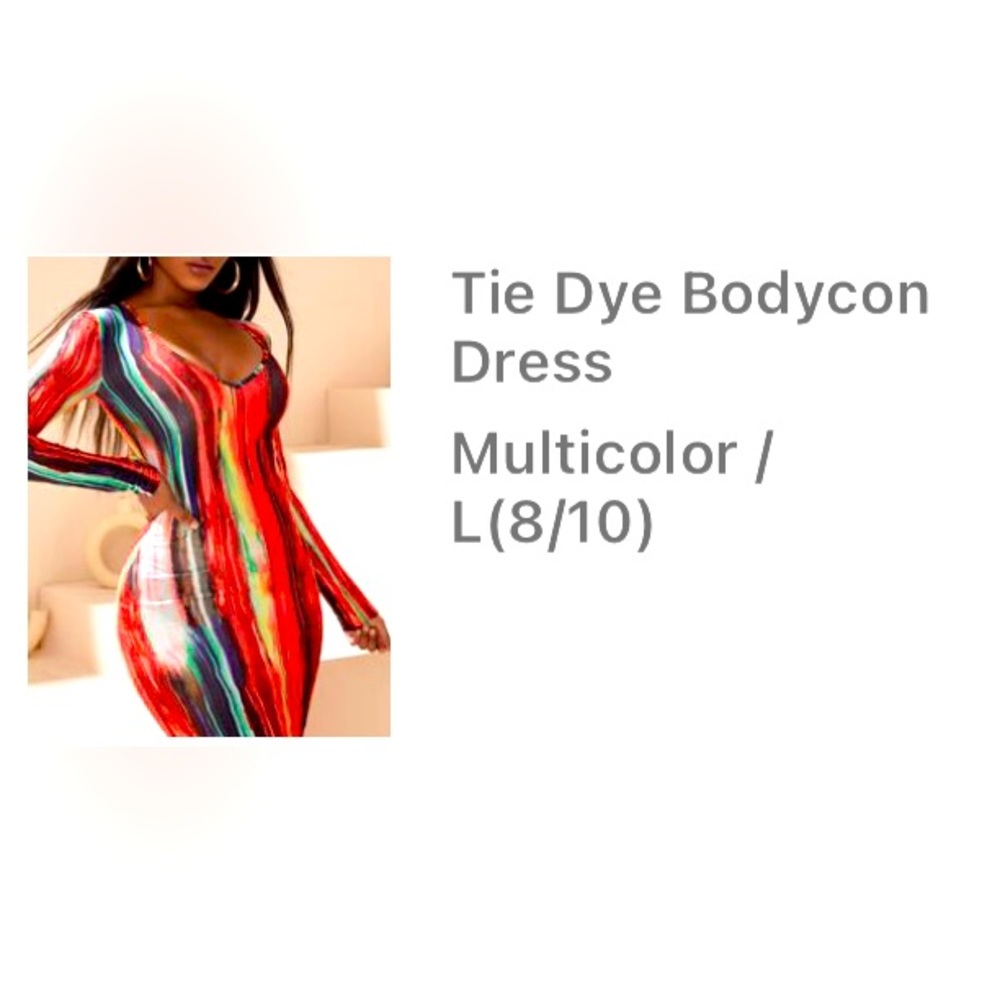 Multi colored slim dress